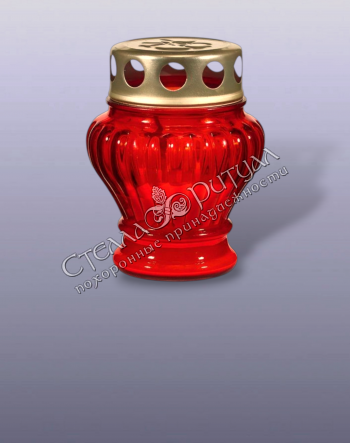 Лампада красная (11 см) оптом в магазине ритуальных товаров