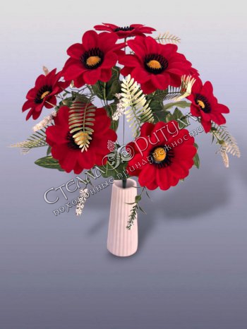 Букет Георгинов бархатных оптом в магазине ритуальных товаров