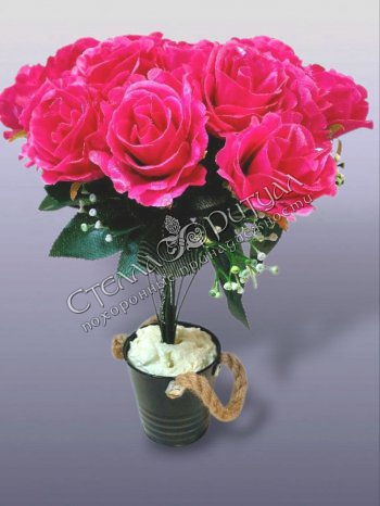 Букет Розы "Фиеста" (50 см) оптом в магазине ритуальных товаров