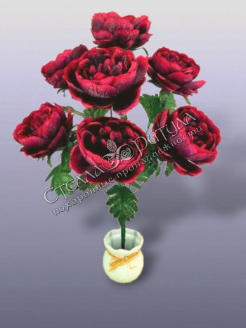 Букет Пионов "Камила" (7 голов) оптом в магазине ритуальных товаров
