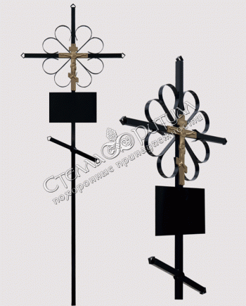 Крест металлический "Солнце" с крестом № 6 оптом в магазине ритуальных товаров