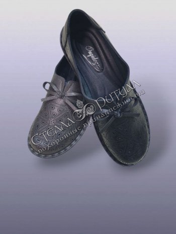 Туфли женские "Бантик с узором" оптом в магазине ритуальных товаров