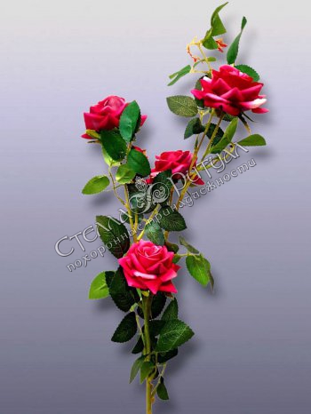 Ветка Розы натуральной (5 голов) оптом в магазине ритуальных товаров