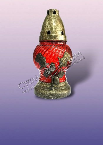 Лампадка "РОЗЫ"  (17 см) оптом в магазине ритуальных товаров