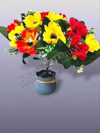 Композиция "Агата" (18 голов 45 см) оптом в магазине ритуальных товаров