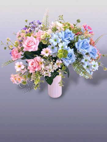 Букет Мелкоцвета № 16 оптом в магазине ритуальных товаров